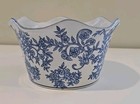 Antique Vintage Chinese Blue And White Jardiniere Planter 