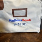 Vtg A Rifkin Co  Locking Deposit Security Bag W  Key 12x9 Nations Bank M48365