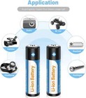 4 Pack 18650 Rechargeable Lithium Battery 3 7v Li-ion 3400mah Button Top 4 