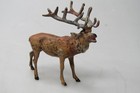 Antique Vintage Cast Iron Reindeer Deer Buck Figurine Christmas Ornament Germany