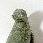Carved Inuit Soapstone Seal Canadian Eskimo Art Igloo Tag Alaska Vintage Signed