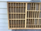 Antique Vintage Wooden Printers Drawer Hamilton Type Letterpress Shadow Box J21
