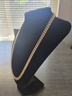 Monaco Gold Cuban Link 9mm Chain Iced Sleek Clasp In 18k Gold Filled Necklace