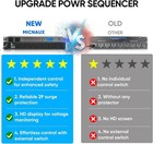 20a Rack Mount Power Conditioner With 10 Outlets   Surge Protection
