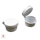 Cosmetic Hinge Jars Empty Plastic Beauty Sample Container 3 Ml White  25  5004