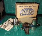 Braid-aid 3 Adjustable Fabric Folders Cones Rug Braiding W  Box Instructions