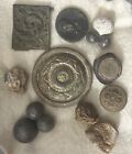 Fort Ticonderoga Ny Relic Lot ethan Allen Medallion  14 Items  Revolutionary War