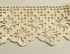 Antique Bobbin Cluny Lace Trim Edging White Ecru Motif  120  Long Vintage F