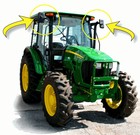 New  Value Mirror Kit - John Deere 3000   4000 Series   Dm2453000
