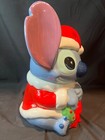 Disney Lilo   Stitch Christmas Santa Ceramic Cookie Jar Canister - New