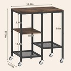 Rolling Kitchen Cart Storage Trolley W  4 Tier Adjustable Shelves Utility Rack