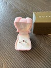Vintage Avon Sterling Silver Kids Pink Crystal Ring Size 3 Pink Fuzzy Bear 925