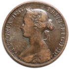 1864 Nova Scotia Canada Victoria Large Penny Cent -  Vf  Very Fine  138