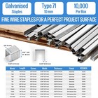 Meite 22 Ga 3 8  Crown 3 16  - 5 8  Length Galvanized Upholstery Staples 71 Type