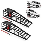 2-pack 11000lbs Hydraulic Car Ramps Low Profile Portable Car Lift Ramp For Car