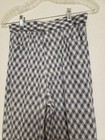 Vtg 60s 70s Mod Hippie Flare Pants Bell-bottoms Blue S-m Hounds Checkered 28x29