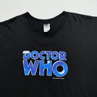 Vintage Doctor Who Shirt Mens 2xl Black Logo Graphic Tee Tv Show Sci-fi T-shirt