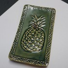 Bob Hoenig Pottery Maui Hawaii Green Glazed Pineapple Dish 5 3 4  X 3 1 4 