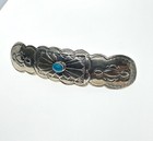 Vintage Native American Turquoise Sterling Silver Hair Clip 4 Inch Length