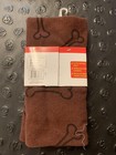 Pet Microfiber Towel Super Absorbent Brown With Black Bone Print 17    X 26   