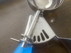 Thunder Group 18-8 Stainless Steel Deluxe Disher Blue Handle 2 25  Bowl 2 Oz