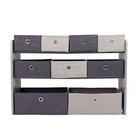 Camden Toy Storage Organizer With 9 Collapsible Fabric Storage Bins  Grey