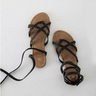 Sz 36-50 Gladiator Beach Womens Flip Flop Flats Strappy Roman Thong Sandals 0410