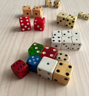 Vintage Lot Of 16 Dice And 7 Singles Mixed Colors