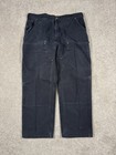 Carhartt Men s Black Cotton Canvas Work Pants Size 38x30 B01 Blk Made In Usa