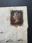 Great Britain Qv 1d Black Plate 1b On Cover To Dublin  From Ennis  creased 
