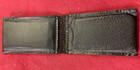 Rare Vintage Bank Of Louisville Black Leather Magnetic Money Clip B31