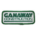 Ganaway Construction Work Shirt hat 3  Patch - Green white Clothes Patch