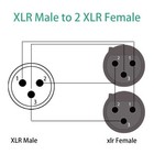 1 ft-15 Mogami Cable Neutrik Xlr Male To Dual Xlr-female L-r Splitter Duplicator