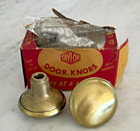 Vintage Taylor Lock Co  Brass-plated Door Knobs - 1 Pair - Original Box