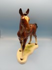 Vintage German Porcelain Horse Figurine Brown Foreign 2258 19cm