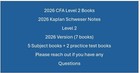 2026 Cfa Level 2 Exam Prepration Kaplan Schweser Notes With Question Bank Latest
