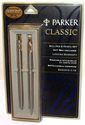 Unused Vintage Parker Classic Ballpoint Pen   Pencil Set W gift Box  Stainless 