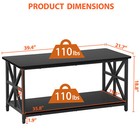 Coffee Table For Living Room 39  Black Rectangular Wood And Metal Coffee Table