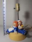 Vintage Raggedy Ann And Andy Nursery Table Lamp Bobbs Merrill Figure Kids Decor