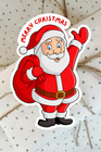 Holiday Christmas Sticker Santa     Winter Vinyl Decal For Cards Gifts   Crafting