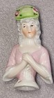 Small Vintage Pin Cushion Victorian Ceramic Half Doll