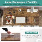 Computer Desk With 4 Tier Storage Shelf- 47 Inch Home Office Table  Corner Desk