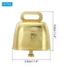 1 4 X 2 4 X 1 4  Cow Bells  4 Pcs  Golden Tone