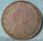 1833-w Wurttemberg Germany Free Trade Thaler World Silver Coin Better Grade  636