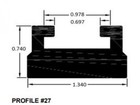 Sp1 Replacement Slide Runner 56  Black Hyfax Style 25 627-56-80