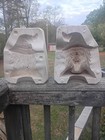Lot Of Two Extremely Rare Vintage Halloween Ceramic Slip Molds Both Witches