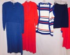 Vtg 11 Pc Lot Skirt Dress Blouse Blue White Red Party Casual 1960s 70s