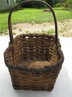 Shenandoah Valley Of Virginia Basket Stave Woven Splint Miniature Antique C1900