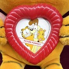 Dakin Garfield Vintage 1981 10in Plush Stuffed Cat W  Heart Frame Picture