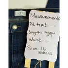Loft Outlet Womens Straight Leg Jeans Dark Wash Denim Size 16 Regular Rn140923